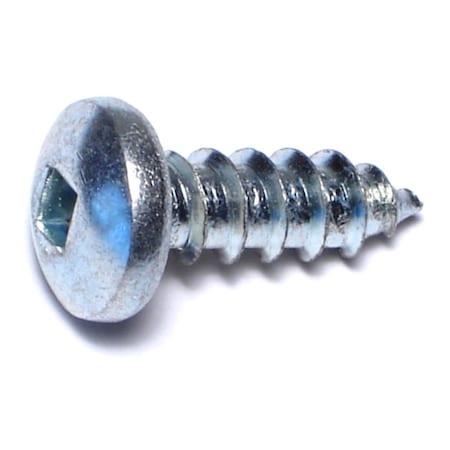 Midwest Fastener Sheet Metal Screw, #14 x 3/4 in, Zinc Plated Steel Pan Head Square Drive, 100 PK 08739